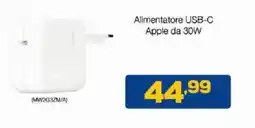 Euronics Bruno Alimentatore USB-C Apple da 30W offerta