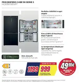 Trony Haier FRIGORIFERO CUBE 90 SERIE 3 HCR39F19ENPT offerta