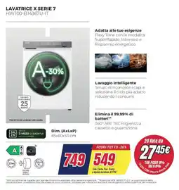 Trony Haier LAVATRICE X SERIE 7 HW100-B14367U-IT offerta