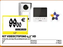 Tecnomat Kit videocitofono 4,3" hd offerta