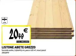 Tecnomat Listone abete grezzo offerta
