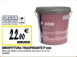 Tecnomat Fassa bortolo idropittura traspirante p 200 bianco offerta