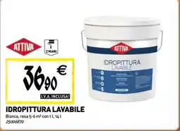 Tecnomat Attiva idropittura lavabile offerta