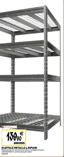 Tecnomat Scaffale metallo 4 ripiani offerta