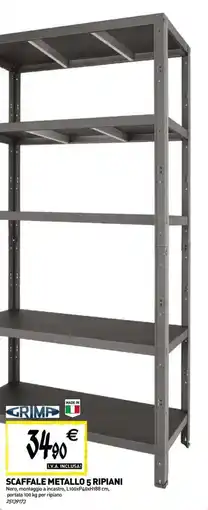 Tecnomat Scaffale metallo 5 ripiani offerta