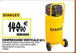 Tecnomat Stanley compressore verticale offerta
