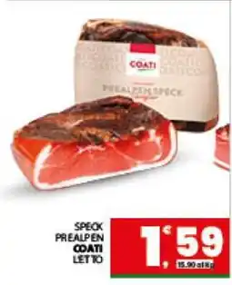 Eurospar SPECK PREALPEN COATI LETTO offerta