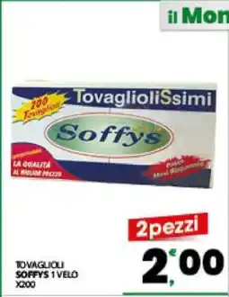 Eurospar TOVAGLIOLI SOFFYS 1 VELO X200 offerta