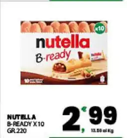 Eurospar NUTELLA B-READY X10 offerta
