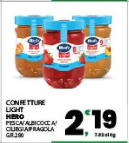 Eurospar Confetture Light Hero offerta