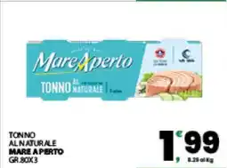 Eurospar TONNO AL NATURALE MARE APERTO offerta