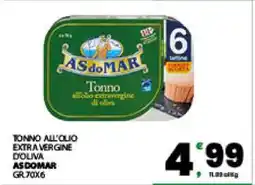 Eurospar TONNO ALL'OLIO EXTRA VERGINE D'OLIVA offerta