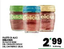 Eurospar Filetti di Alici Delicius offerta