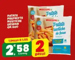 Eurospar PATATE PREFRITTE RUSTICHE DESPAR GR.600 offerta