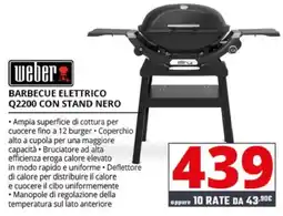 Comet weber BARBECUE ELETTRICO Q2200 CON STAND NERO offerta