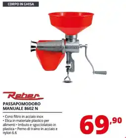 Comet Reber PASSAPOMODORO MANUALE 8602 N offerta