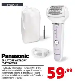Comet Panasonic EPILATORE WET&DRY offerta
