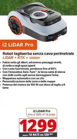 Comet Navimow i2 lidar pro offerta