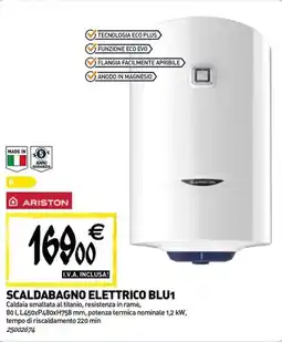Tecnomat Ariston scaldabagno elettrico blu1 offerta