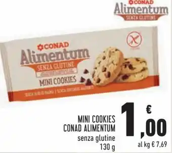 Conad Conad Alimentum Mini Cookies senza glutine 130g offerta