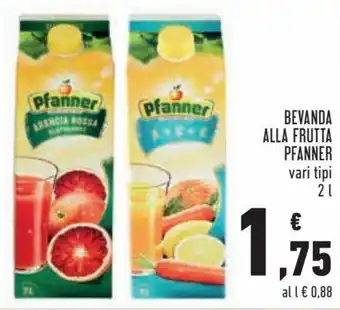 Conad Pfanner Bio Bevanda Alla Frutta vari tipi 2L offerta