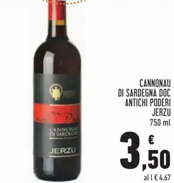 Conad Jerzu Cannonau Di Sardegna DOC Antichi Poderi 750 ml offerta