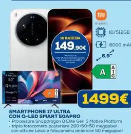 DIMOStore xiaomi Smartphone 17 ultra con Q-LED smart 50APRO offerta