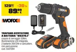 OBI Worx trapano avvitatore a batteria "WX370.1" offerta