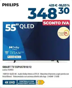 Trony Philips smart tv 55PUS7810/12 offerta