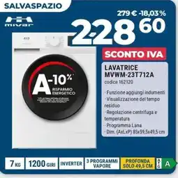 Trony Mivaг lavatrice MVWM-23T712A offerta