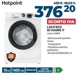 Trony Hotpoint lavatrice NF1046WK IT offerta