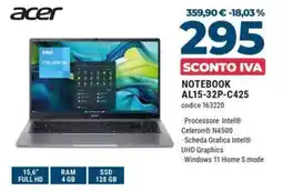Trony Acer notebook AL15-32P-C425 offerta