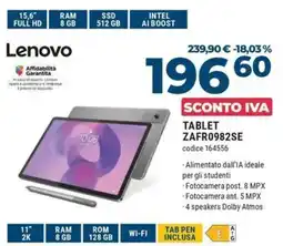 Trony Lenovo tablet ZAFR0982SE offerta