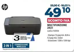 Trony Hp multifunzione 2921 offerta