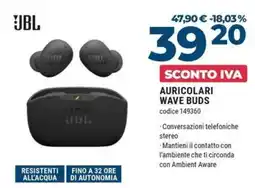 Trony Jbl auricolari wave buds offerta