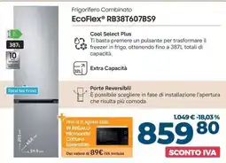 Trony Samsung frigorifero combinato ecoflex RB38T607BS9 offerta