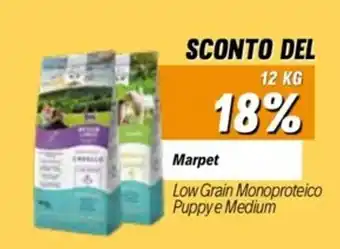 Marpet Low Grain Monoproteico Puppy e Medium 12kg