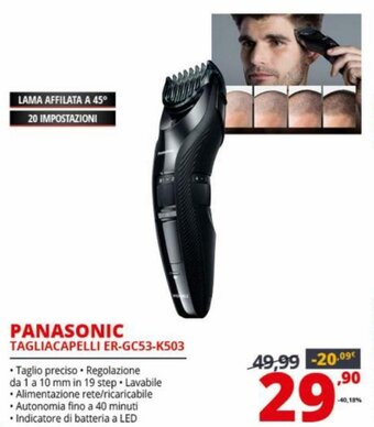 Comet Panasonic Tagliacapelli ER-GC53-K503 offerta