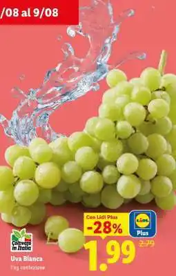 Lidl Uva Bianca offerta