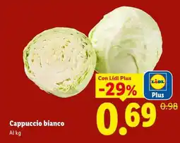 Lidl Cappuccio bianco offerta