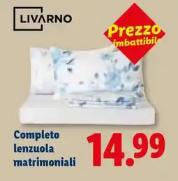 Lidl Completo lenzuola matrimoniali offerta