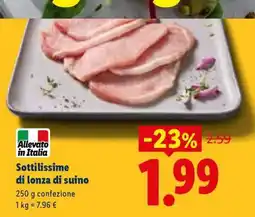 Lidl Sottilissime di lonza di suino offerta