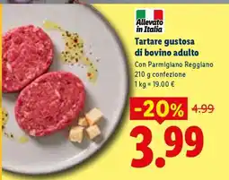 Lidl Tartare gustosa di bovino adulto offerta