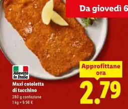 Lidl Maxi cotoletta di tacchino offerta