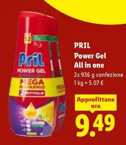 Lidl PRIL Power Gel All in one offerta