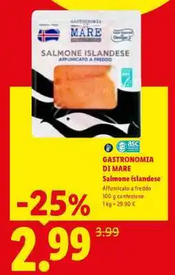 Lidl Gastronomia di Mare Salmone islandese offerta