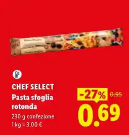 Lidl Chef Select Pasta sfoglia rotonda offerta