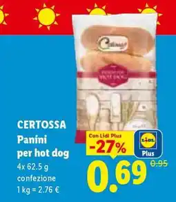Lidl Certossa Panini per hot dog offerta