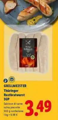 Lidl GRILLMEISTER Thüringer Rostbratwurst IGP offerta