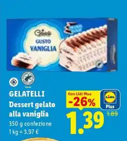 Lidl Gelatelli Dessert gelato alla vaniglia offerta